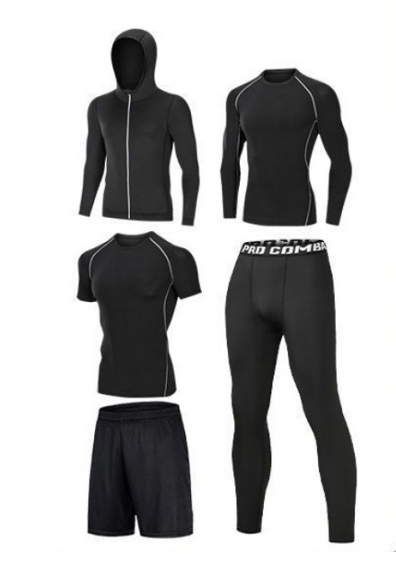 Men's 7-Piece Compression Running & Gym Fitness Set